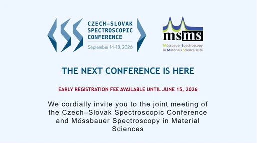 19. česko-slovenská spektroskopická konference 2026: Blíží se termín zvýhodněné registrace a zasílání abstraktů