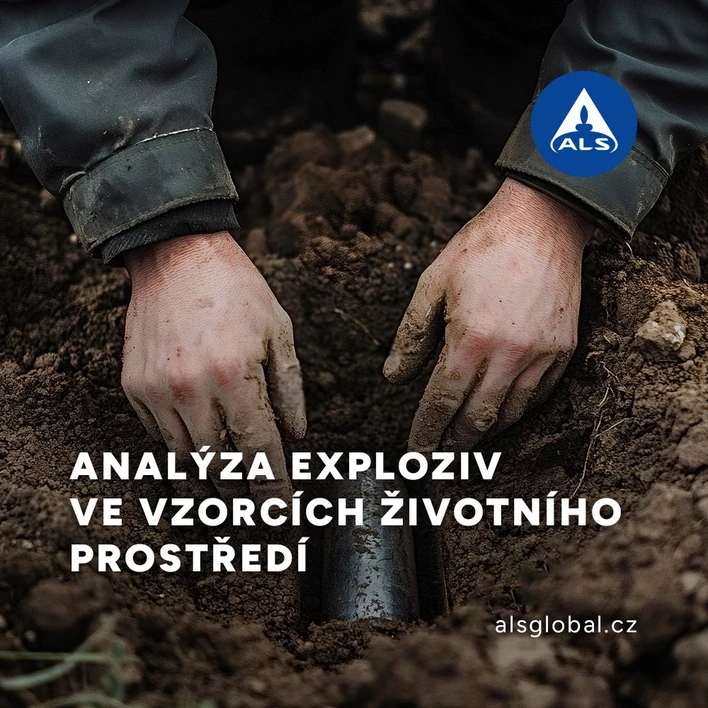 ALS Czech Republic: Analýza exploziv ve vzorcích životního prostředí.