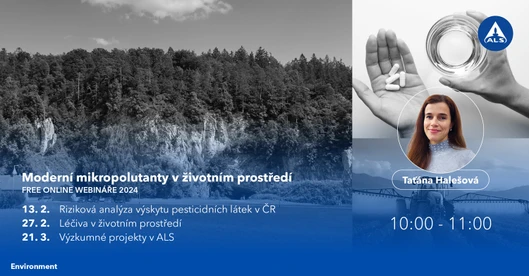 Plánované ALS Webináře: Mikropolutanty v životním prostředí