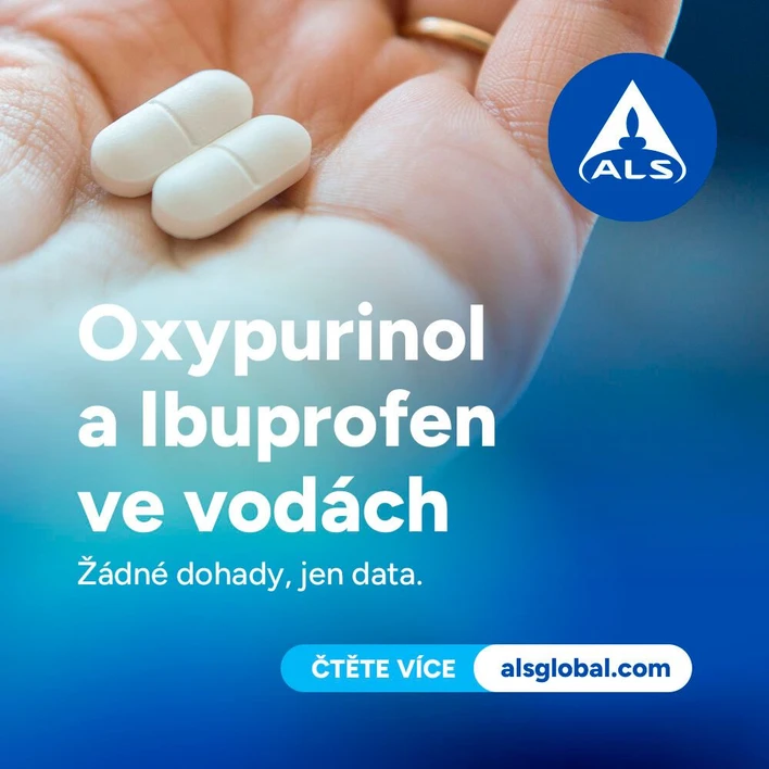 ALS: Oxypurinol, ibuprofen a další sledovaná léčiva ve vodách