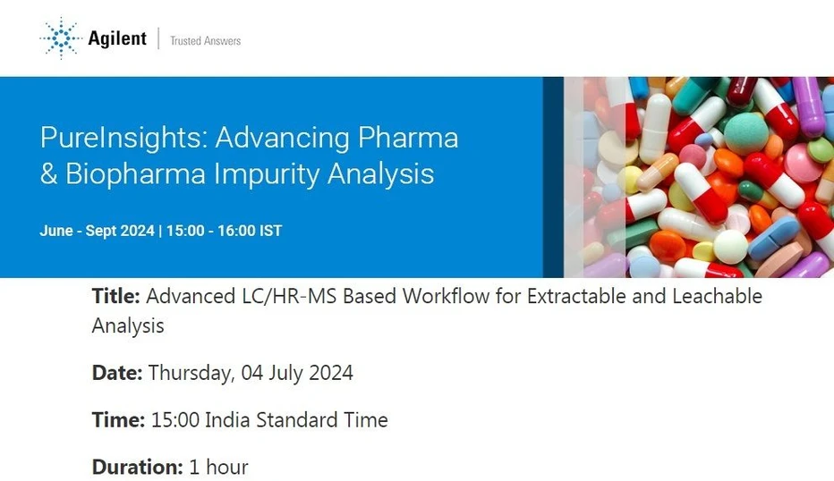 Agilent: Advanced LC/HR-MS Based Workflow for Extractable and Leachable Analysis