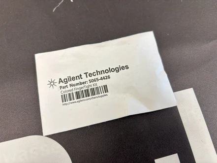 Agilent Fitting, PEEK, utahovatelný prsty, dlouhý, vnitřní průměr 1,6 mm (1/16 palce), různé barvy, 10 ks v balení, 5065-4426 (Nové)