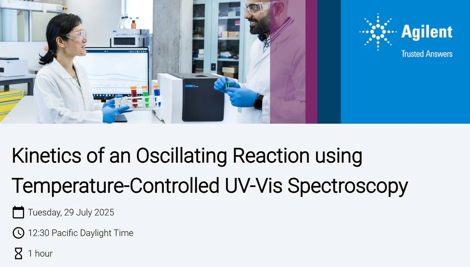 Agilent Technologies: Kinetics of an Oscillating Reaction using Temperature-Controlled UV-Vis Spectroscopy