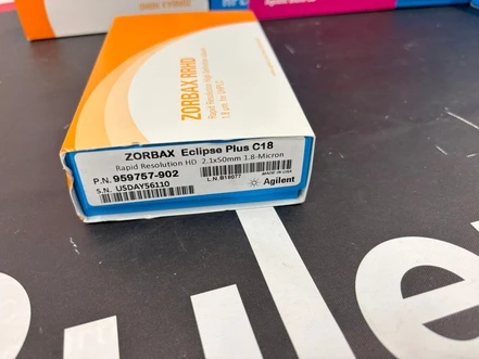 Agilent ZORBAX RRHD Eclipse Plus C18 kolona, 2.1 x 50 mm, 1.8 µm, 1200 bar 959757-902 (Testované)