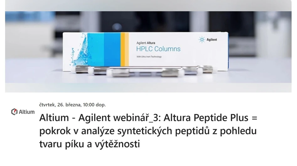 Altium: Altura Peptide Plus = pokrok v analýze syntetických peptidů z pohledu tvaru píku a výtěžnosti