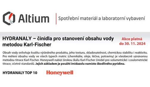 Altium: Do konce listopadu 15% sleva na vybrané produkty HYDRANAL!