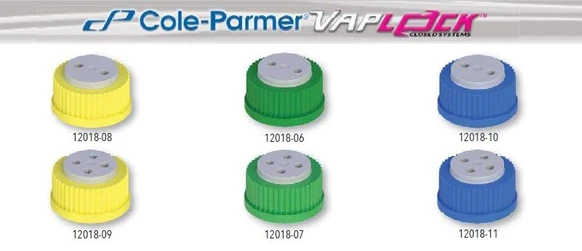 Cole-Parmer VapLock systémy pro zásobní HPLC lahve