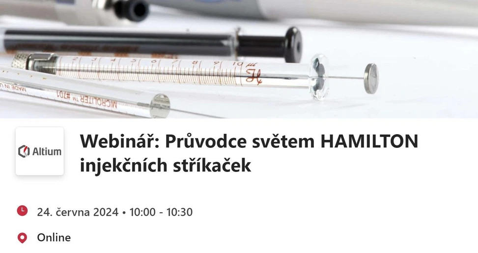 Altium: Průvodce světem HAMILTON injekčních stříkaček