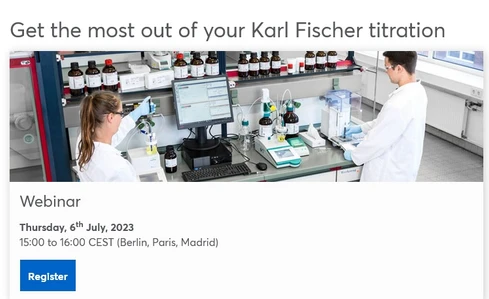 Get the most out of your Karl Fischer titration