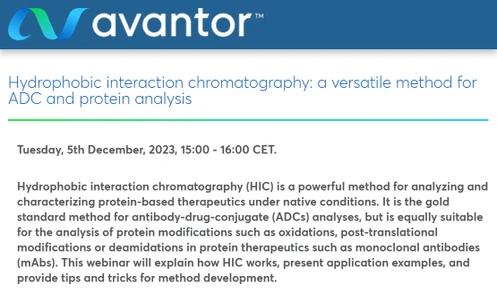 Hydrophobic interaction chromatography: a versatile method for ADC and protein analysis