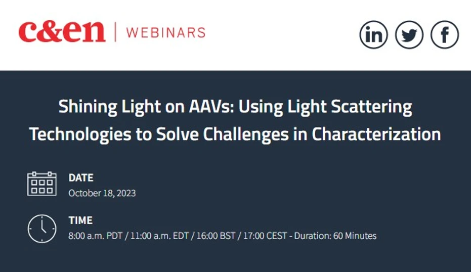 C&EN: Shining Light on AAVs: Using Light Scattering Technologies to Solve Challenges in Characterization