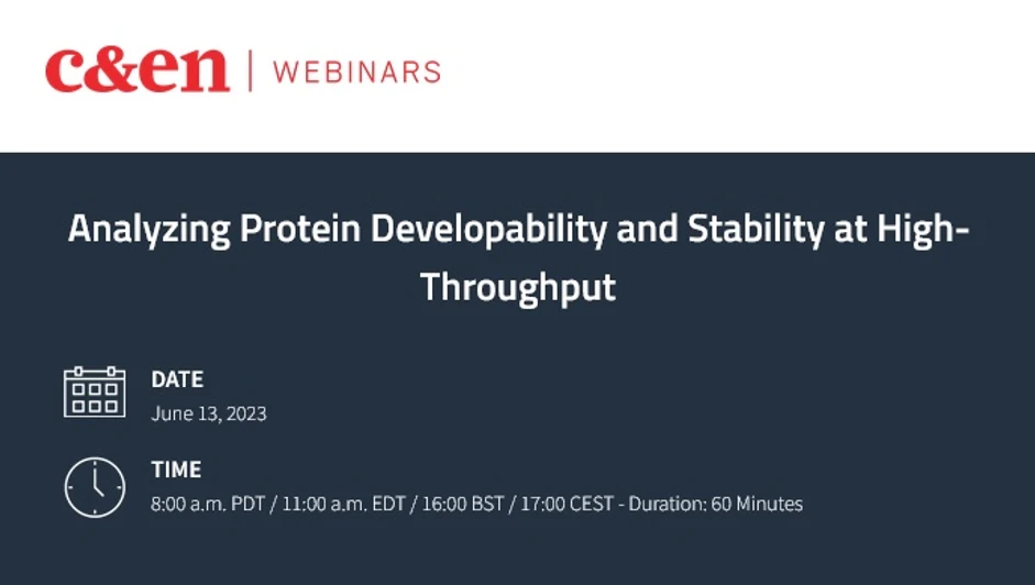 C&EN: Analyzing Protein Developability and Stability at High-Throughput