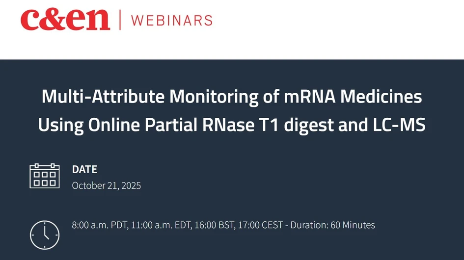 C&EN: Multi-Attribute Monitoring of mRNA Medicines Using Online Partial RNase T1 digest and LC-MS