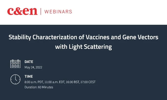 C&EN: Stability Characterization of Vaccines and Gene Vectors with Light Scattering