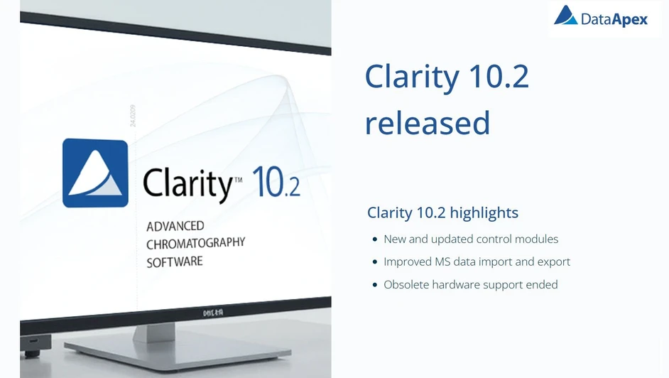 <p>DataApex: DataApex Clarity chromatografický software verze 10.2 je nyní k dispozici!</p>