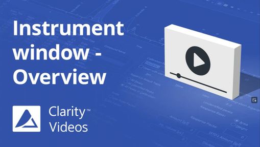 Clarity Tutorial: přehled okna Instrument Window | LabRulez LCMS