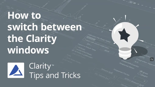 Efektivní navigace mezi okny v chromatografickém softwaru Clarity