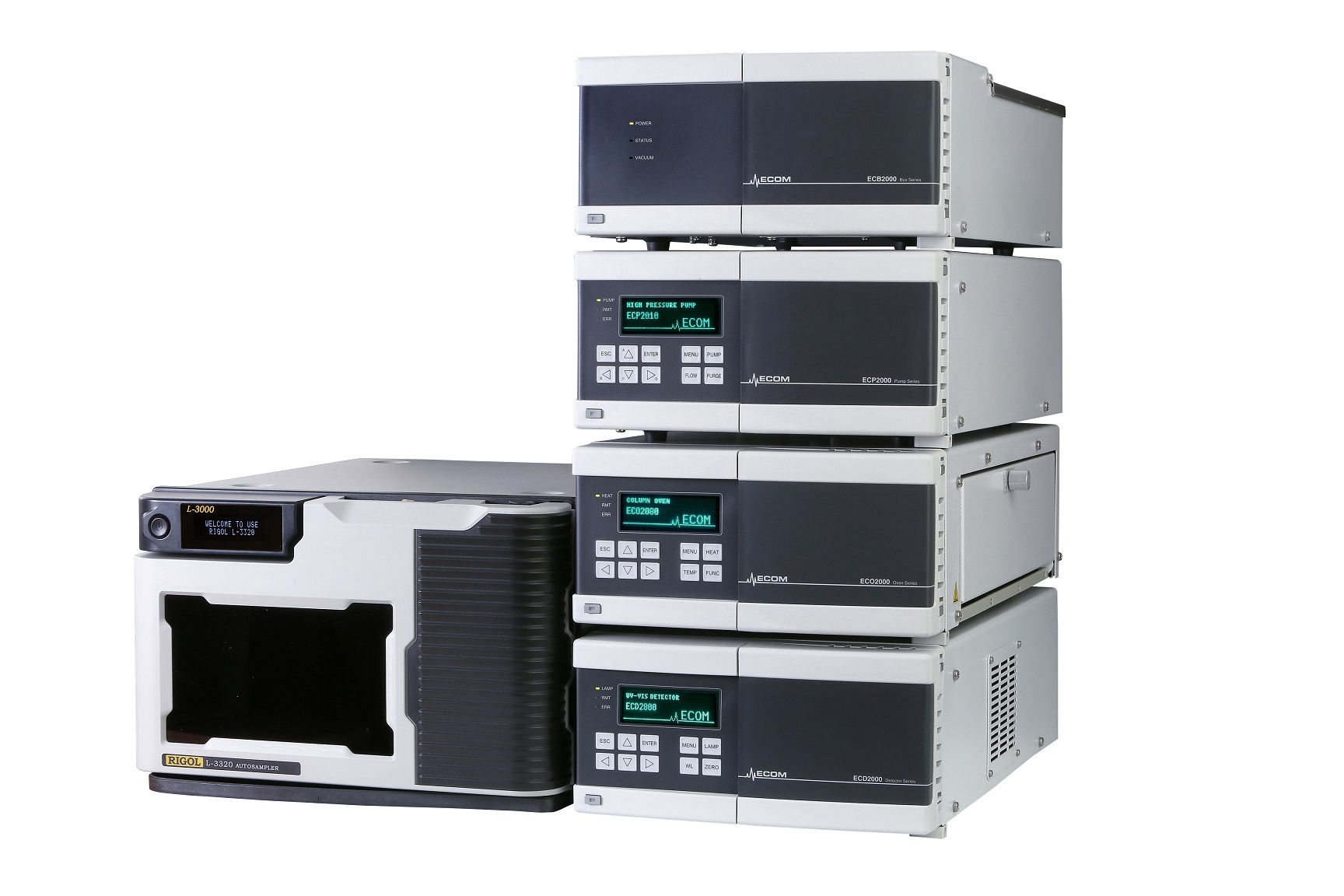 ECOM ECS04 HPLC systém (gradient, autosampler, termostat, UV-Vis)