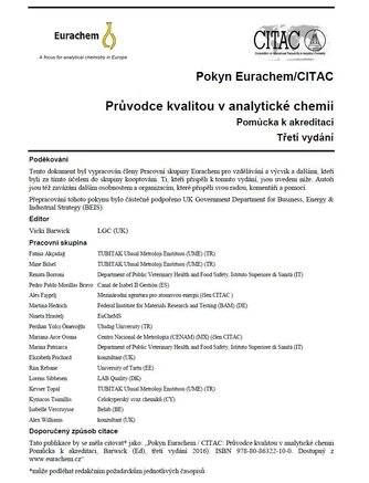 Kvalimetrie 22 - Průvodce kvalitou v analytické chemii – Pomůcka k akreditaci