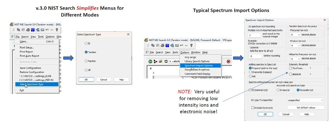 James Little: Část 3 - Typická nastavení pro NIST MS Search 3.0 (tandemový mód)