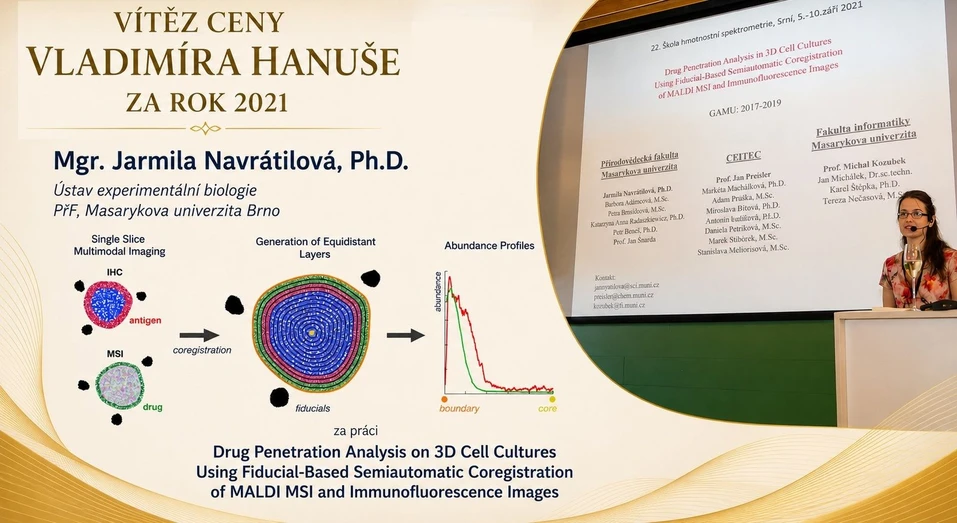 <p>LabRulez / AI: Vítězka ceny Vladimíra Hanuše pro rok 2021 Mgr. Jarmila Navrátilová, Ph.D.</p>