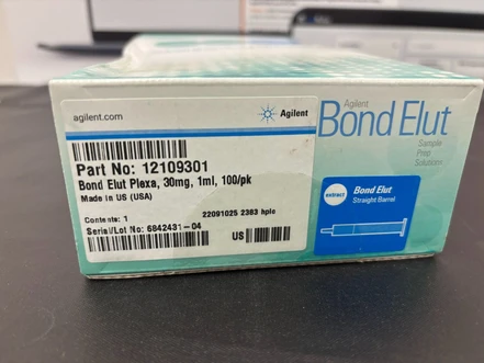 Agilent Bond Elut Plexa SPE Cartridge, 30 mg, 1 mL, 100/pk, 12109301 (Nové)
