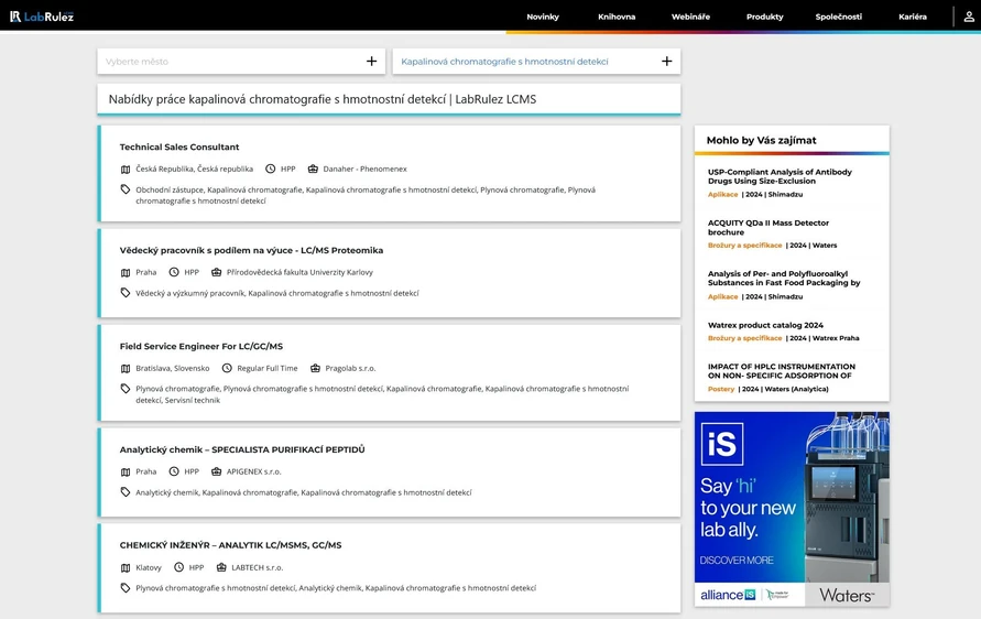 <ul>
<li><strong>Foto:</strong> LabRulez: Najděte svou vysněnou práci v analytické chemii s LabRulez KARIÉRA!</li>
</ul>

