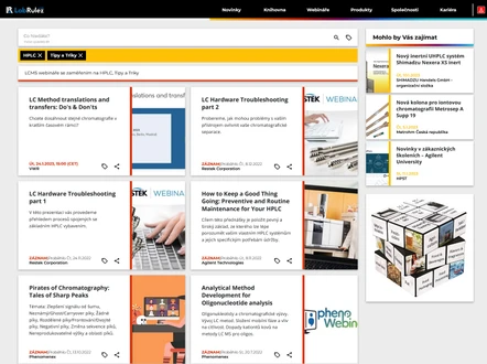 Tipy a Triky v Kapalinové chromatografii (HPLC Webináře 2022)