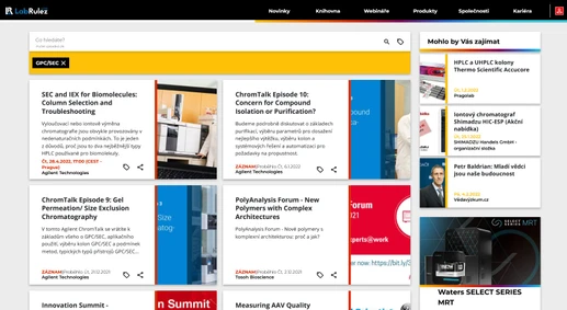 Webináře Gelová permeační (GPC) / Vylučovací chromatografie (SEC)