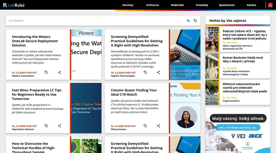 <p>LabRulez: Webináře LabRulezLCMS týden 06/2026</p>
