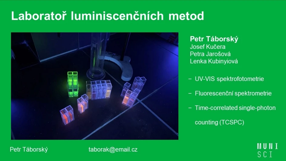 Masarykova univerzita/Ústav chemie Přírodovědecké fakulty: LABORATOŘ LUMINISCENČNÍCH METOD