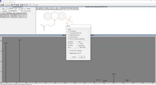 Identifikace neznámých látek v LC/MS pomocí MSMS knihoven - Část 6: MS Interpreter korelace struktury pomocí MSMS iontů