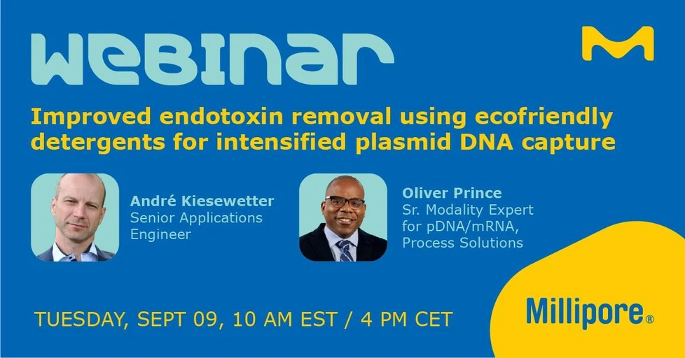 Merck: Improved endotoxin removal using ecofriendly detergents for intensified plasmid DNA capture