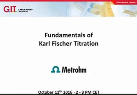 Karl Fischer titration: Fundamentals
