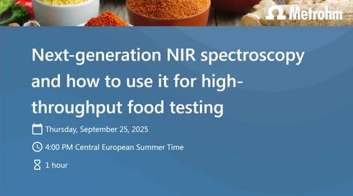 Next-generation NIR spectroscopy and how to use it for high-throughput food testing