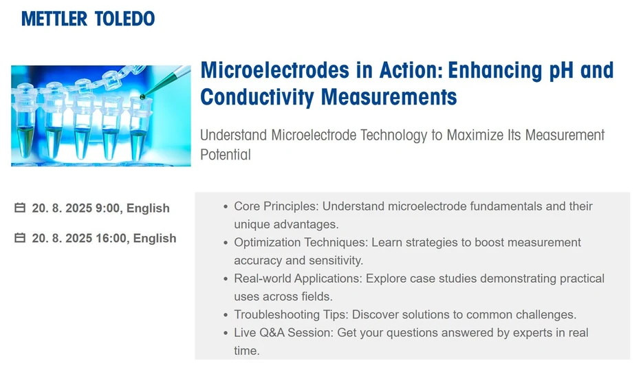 Mettler Toledo: Microelectrodes in Action: Enhancing pH and Conductivity Measurements