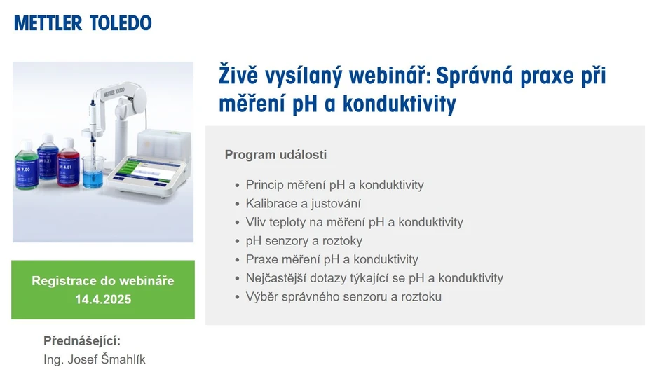 Mettler Toledo: Správná praxe při měření pH a konduktivity
