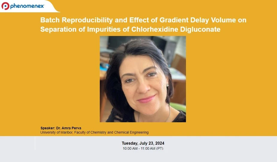 Phenomenex: Batch Reproducibility and Effect of Gradient Delay Volume on Separation of Impurities of Chlorhexidine Digluconate