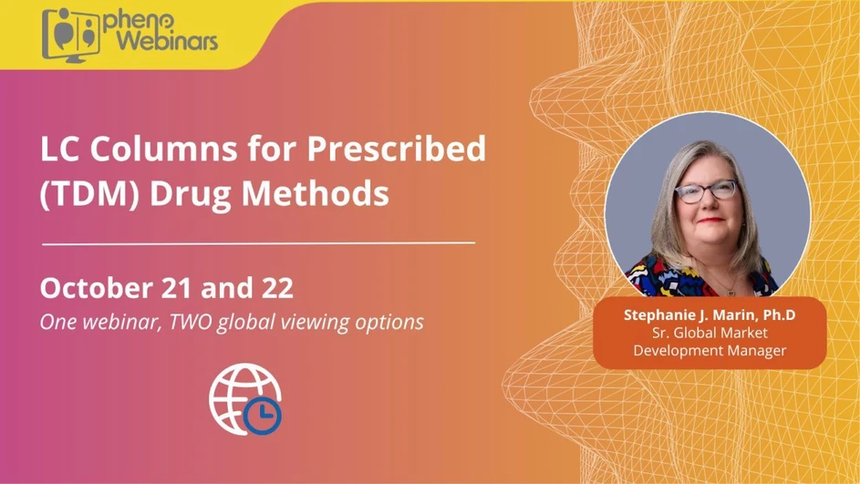 Phenomenex: LC Columns for Prescribed (TDM) Drug Methods