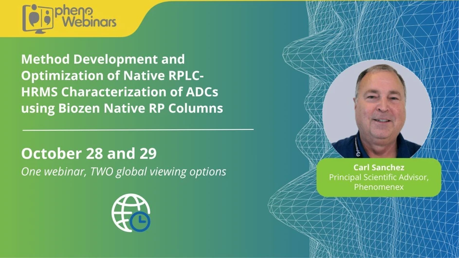 Phenomenex: Method Development and Optimization of Native RPLC-HRMS Characterization of ADCs using Biozen Native RP Columns