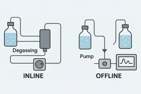 Metody odplyňování v HPLC: inline vs. offline