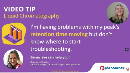 Řešení problémů se změnami retenčního času v kapalinové chromatografii