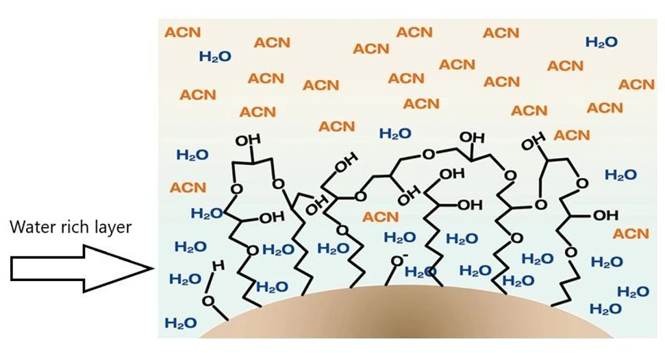 Phenomenex: Úspěšné technické řešení analytických metod pomocí HILIC jako alternativního retenčního mechanismu: Obr. 1
