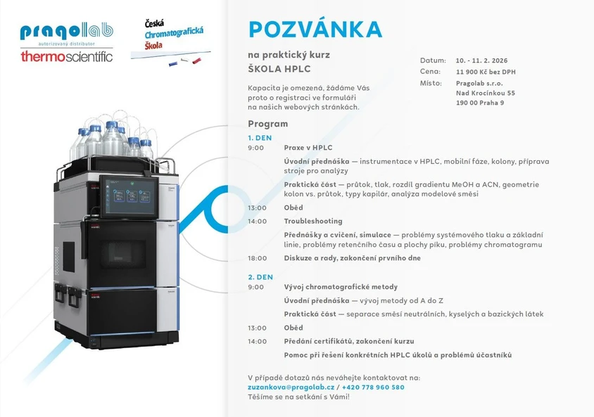 Praktický kurz ŠKOLA HPLC