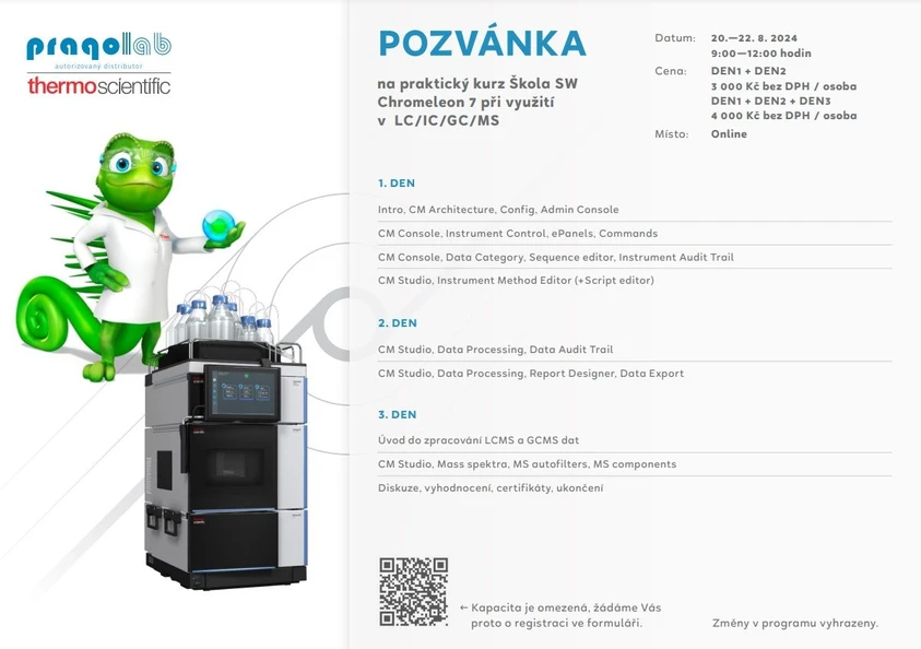 Praktický kurz Škola SW Chromeleon 7 při využití v LC/IC/GC/MS - online