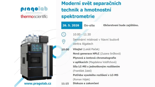 Pozvánka na seminář Moderní svět separačních technik a hmotnostní spektrometrie