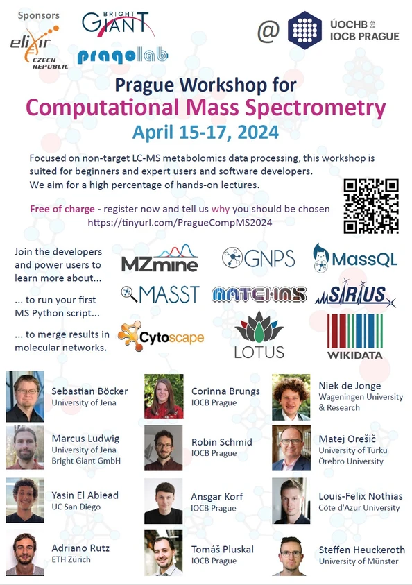 Prague Workshop for Computational Mass Spectrometry: Poster