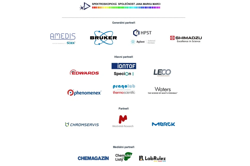 SSJMM: Partneři 24. Školy hmotnostní spektrometrie 2023