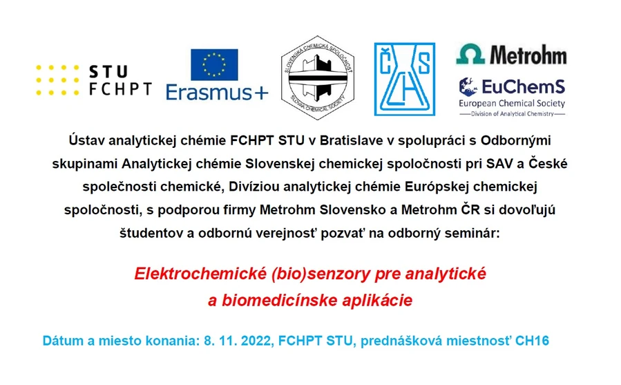 STU FCHPT: Elektrochemické (bio)senzory pre analytické a biomedicínske aplikácie