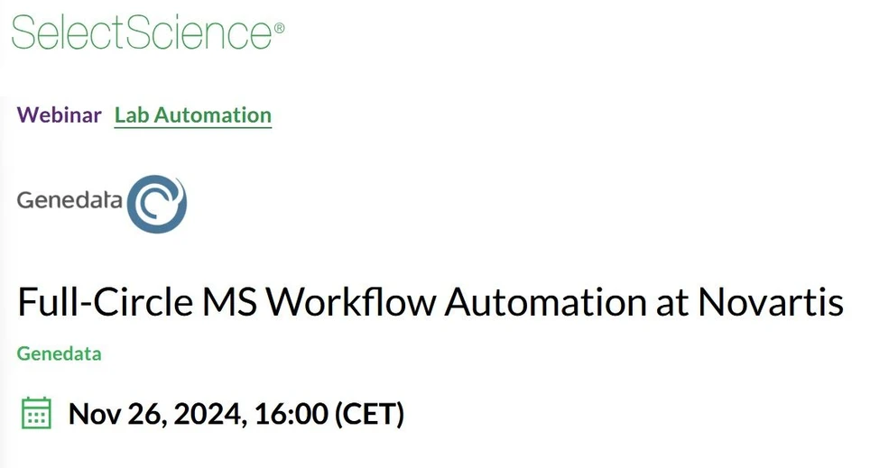 SelectScience: Full-Circle MS Workflow Automation at Novartis